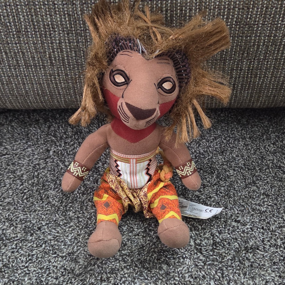 Disney The Lion King Broadway Musical Simba Plush Toy Theater Souvenir Brown